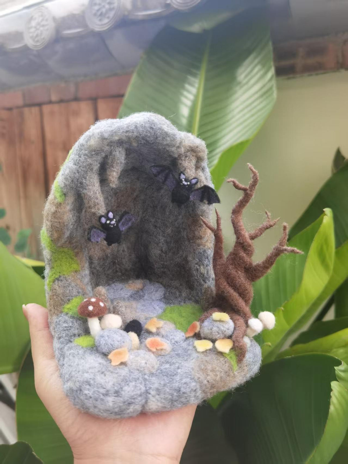 Three exclusive needle felt Halloween artworks available by email