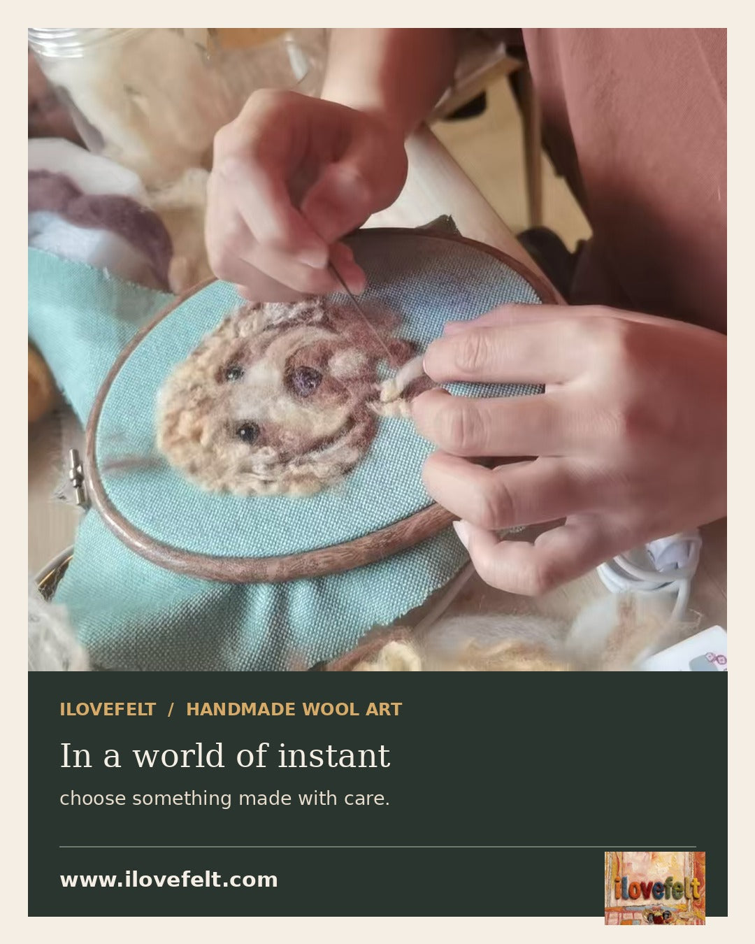 ilovefelt handmade needle felt art and pet portrait