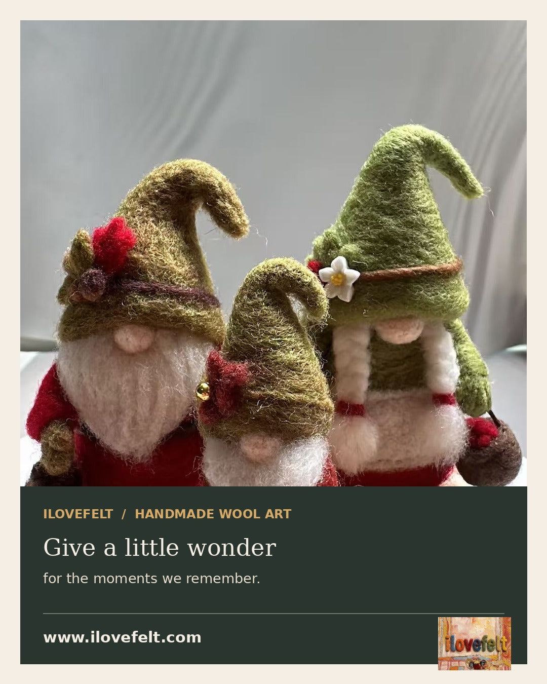 Watch ilovefelt's handmade wool characters and discover whimsical needle felt art for thoughtful winter and holiday gifts.