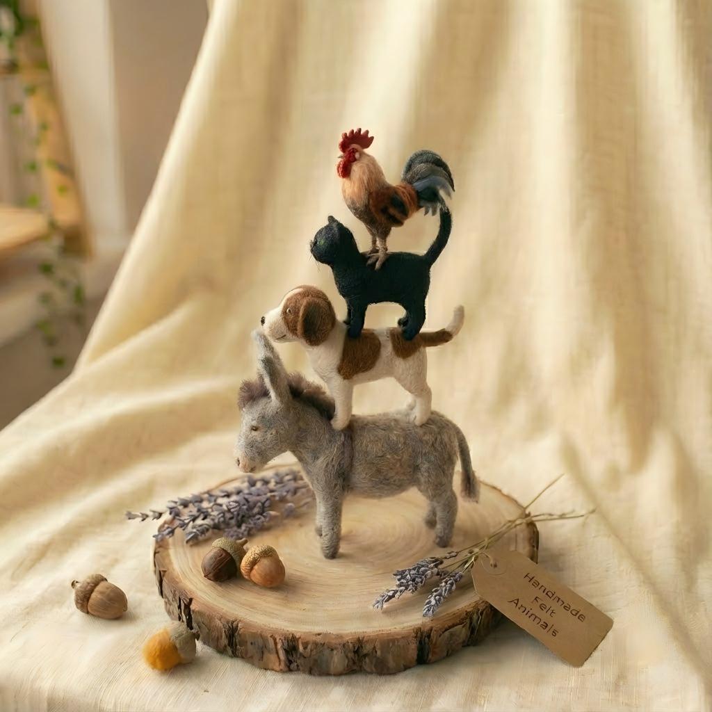 Soft handmade wool felt Christmas ornaments safe for toddlers and pets — non-toxic holiday decor by ilovefelt