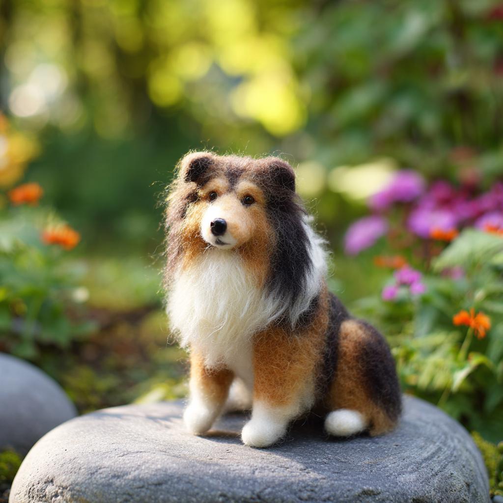 Personalized Wool Felt Pet Sculpture – Custom Dog or Cat Figurine, Handmade Needle Felted Animal Gift for Christmas or Memorial