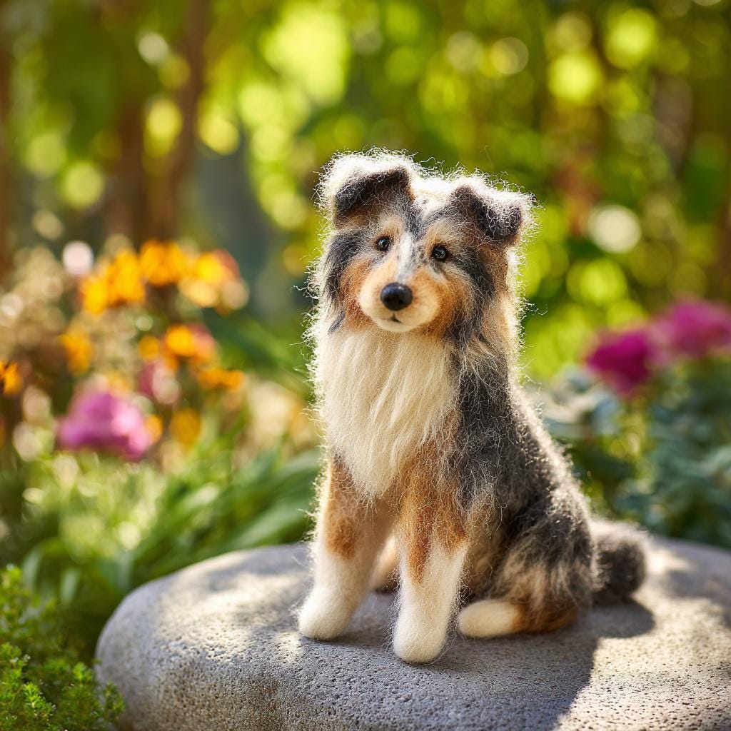 Personalized Wool Felt Pet Sculpture – Custom Dog or Cat Figurine, Handmade Needle Felted Animal Gift for Christmas or Memorial