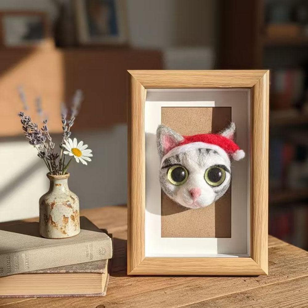 DIY Pet Portrait Needle Felting Kit: Beginner Handmade Craft (PDF Guide)