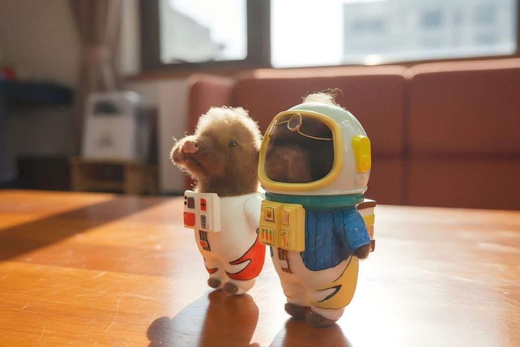 Needle Felted Pet Astronaut Sculpture: Custom Pet Portrait Keepsake