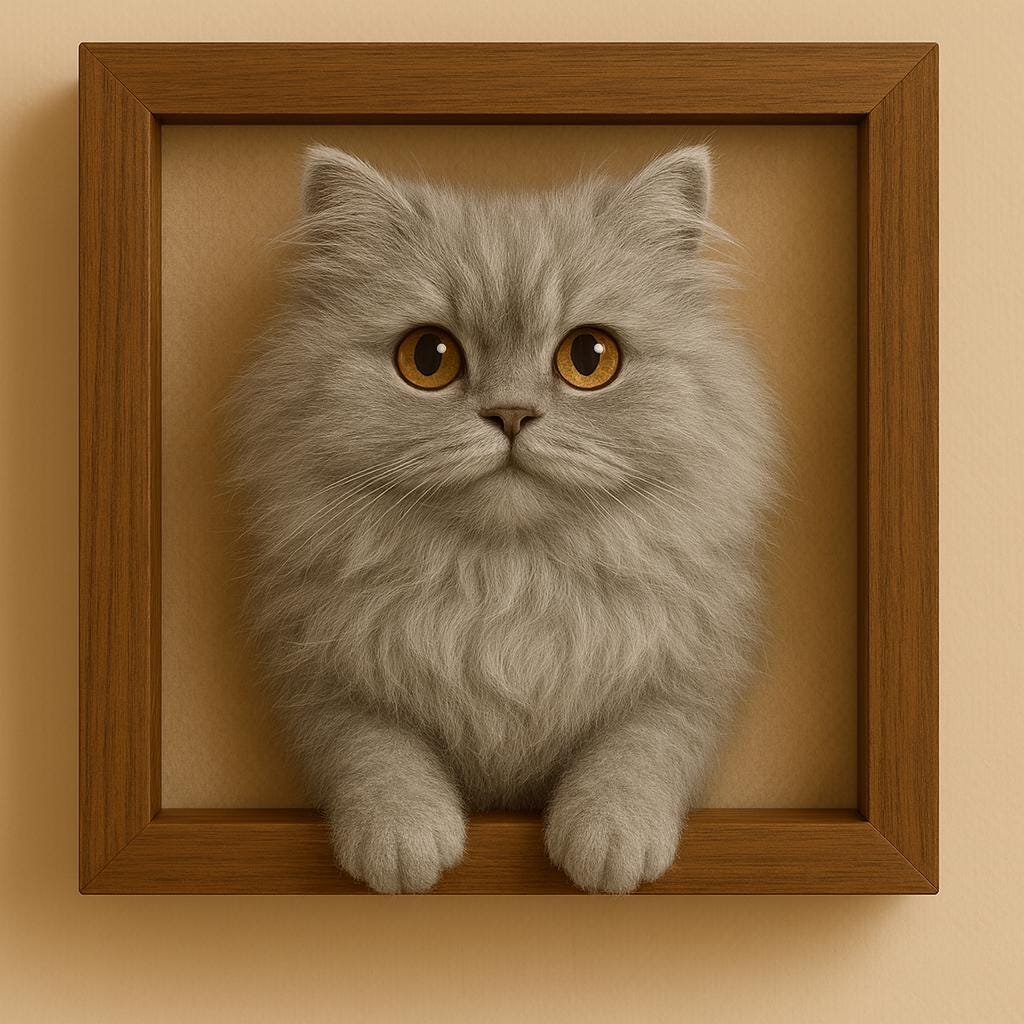 Handmade Wool Felt Persian Cat – Realistic Needle Felted Cat Sculpture, Unique Pet Memorial Keepsake