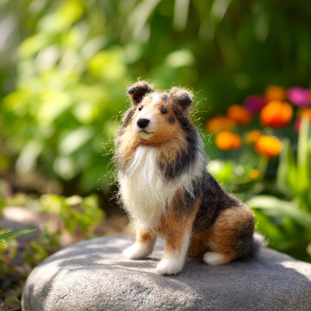 Personalized Wool Felt Pet Sculpture – Custom Dog or Cat Figurine, Handmade Needle Felted Animal Gift for Christmas or Memorial