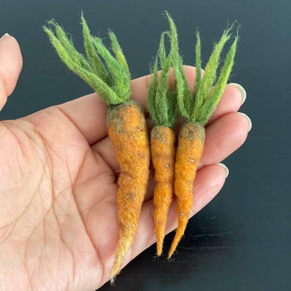 Handmade Wool Felt Carrot: Farmhouse Kitchen Decor, Easter Gift
