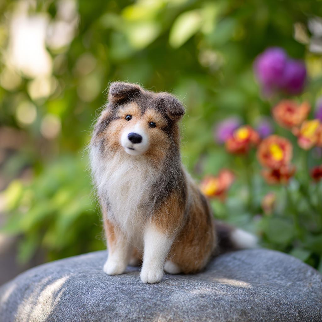 Personalized Wool Felt Pet Sculpture – Custom Dog or Cat Figurine, Handmade Needle Felted Animal Gift for Christmas or Memorial