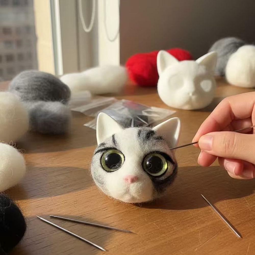 DIY Pet Portrait Needle Felting Kit: Beginner Handmade Craft (PDF Guide)