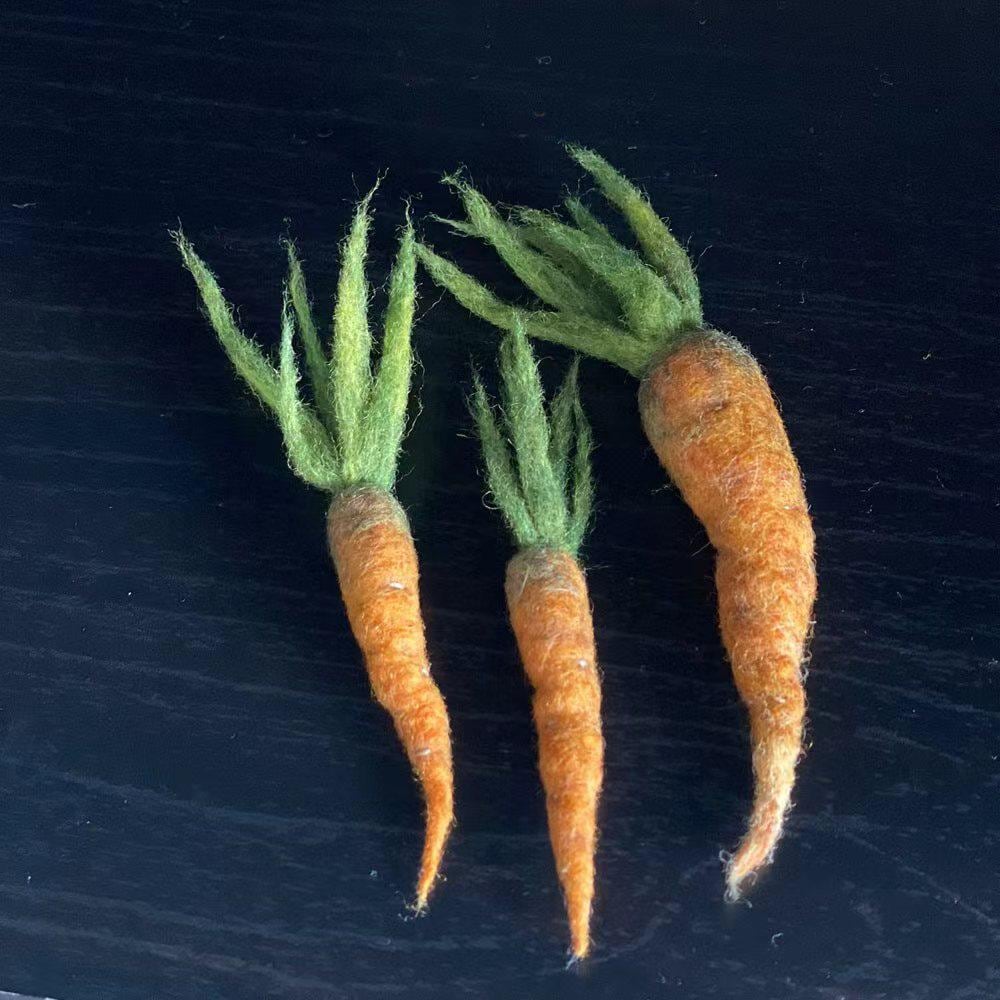 Handmade Wool Felt Carrot: Farmhouse Kitchen Decor, Easter Gift