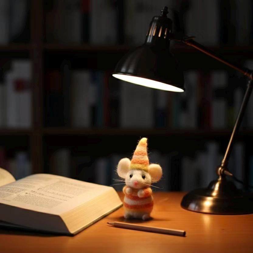 Handmade Felt Mouse Ornament – Wool Christmas Mouse with Striped Hat or Pumpkin Outfit, Cozy Winter Gift for Kids & Home Decor