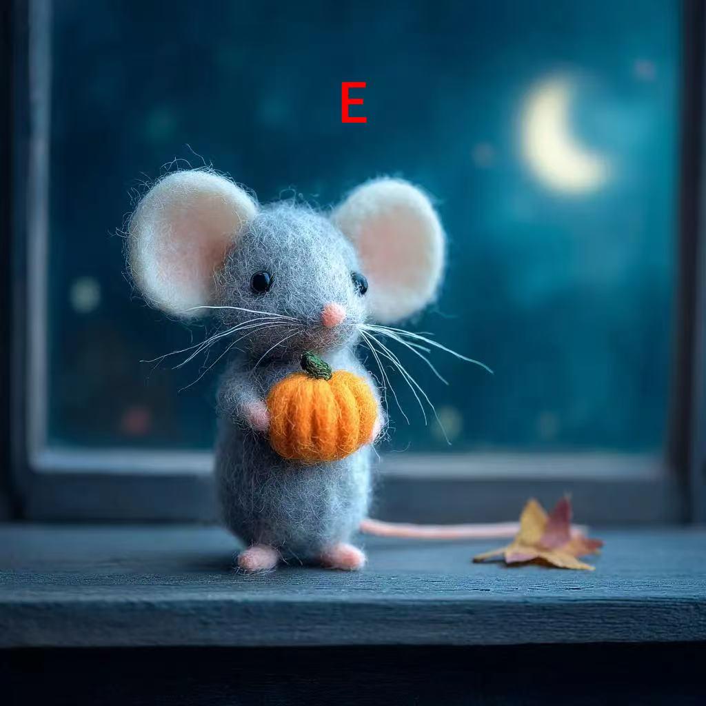 Halloween Mouse Witch Doll – Needle Felted Wool Mouse Sculpture, Pumpkin Decor, A Charming Handmade Christmas Tree Ornament Gift