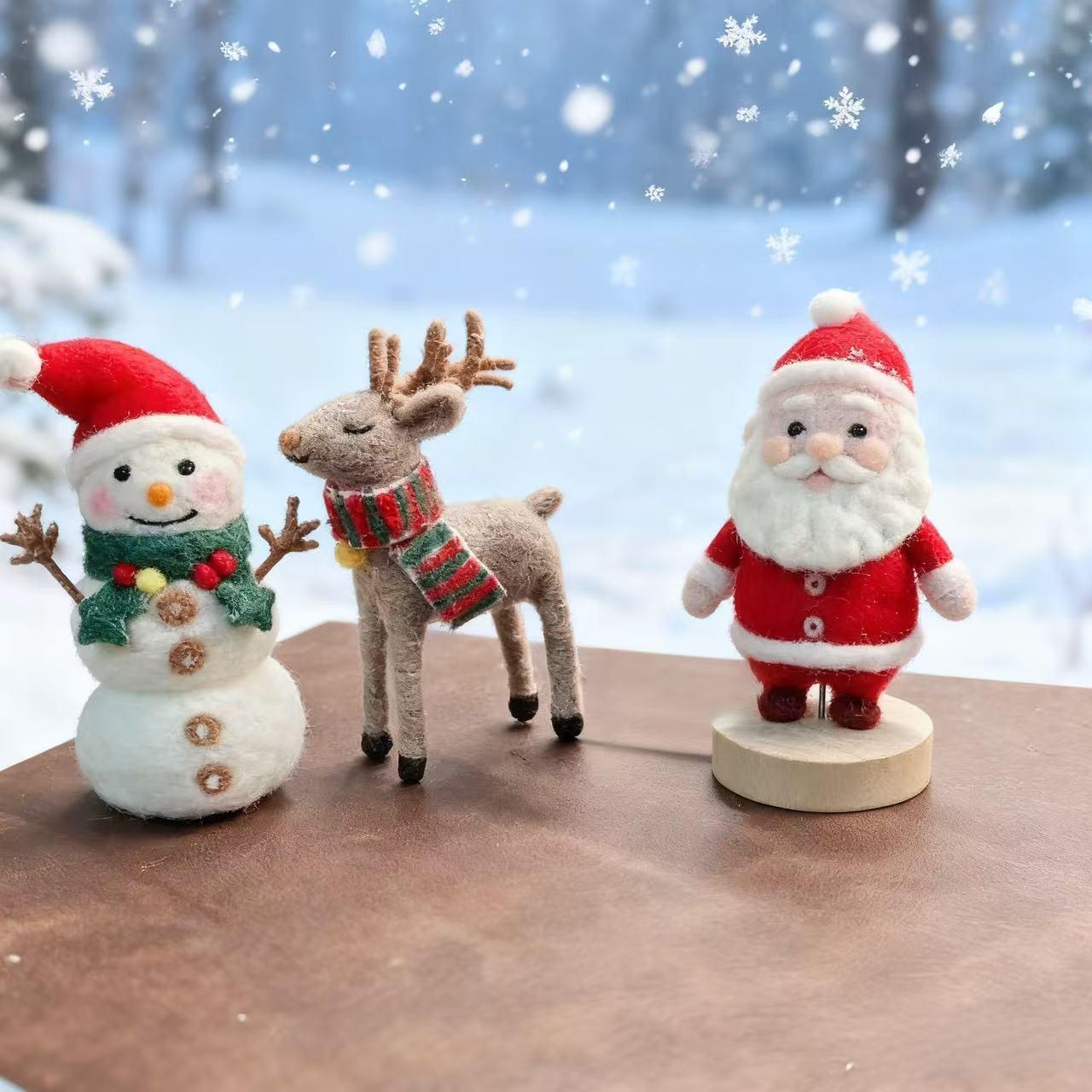 Felt Snowman  – Wool Christmas Tree Hanging, Winter Gift for Kids and Family，dollhouse collection