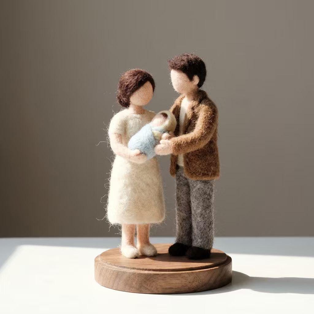 Personalized Needle Felted Wedding Couple Figurine, Romantic Keepsake Decor