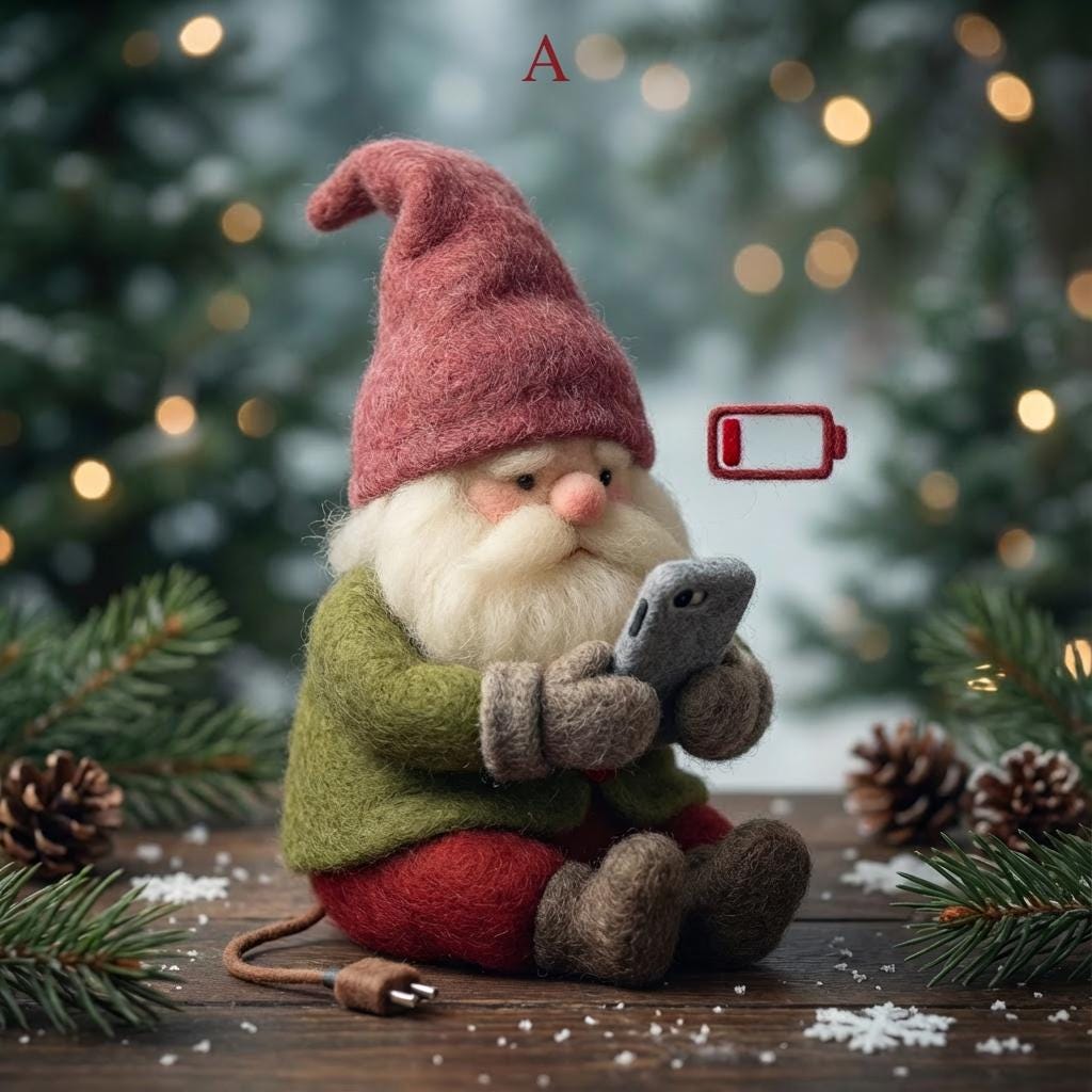 Handmade needle-felted Santa collectible figurine set, 10-scene Christmas story collection