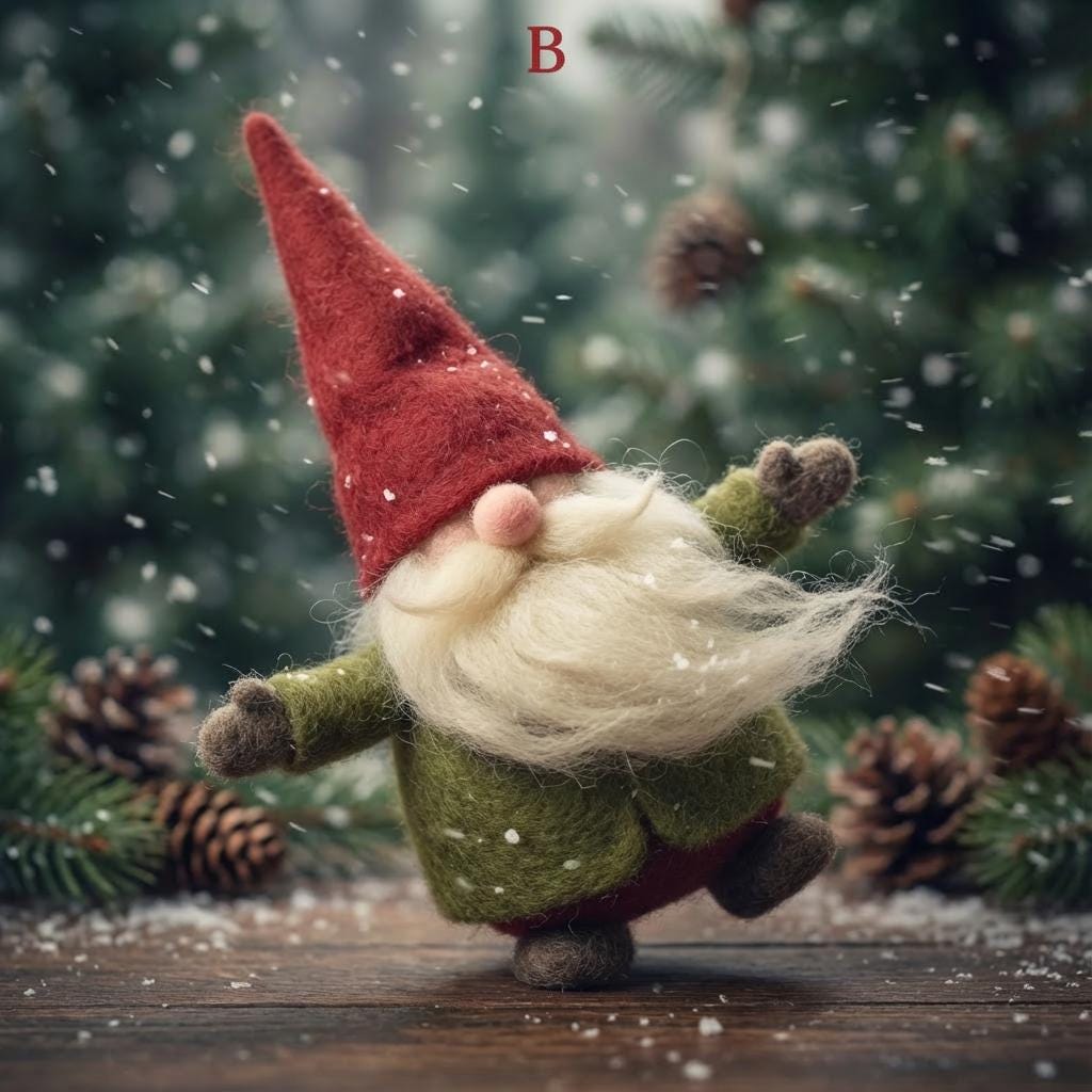 Handmade needle-felted Santa collectible figurine set, 10-scene Christmas story collection - view 2