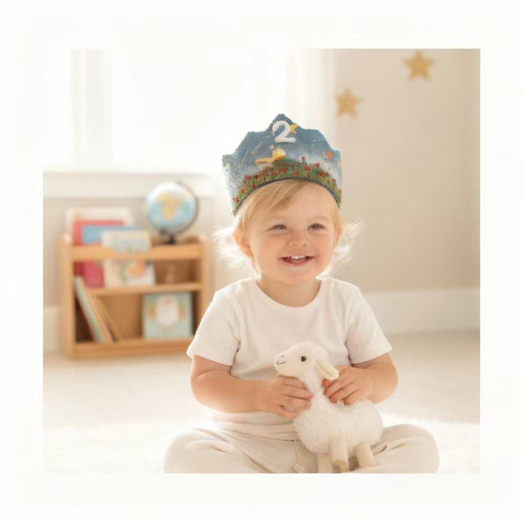 Custom Needle Felt Child Birthday Hat Personalized Birthday Gift