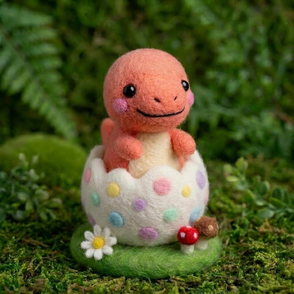 Dinosaur Easter Egg Collection | Felted Wool Keepsake | Baby First Easter |  Nursery Decor 2026