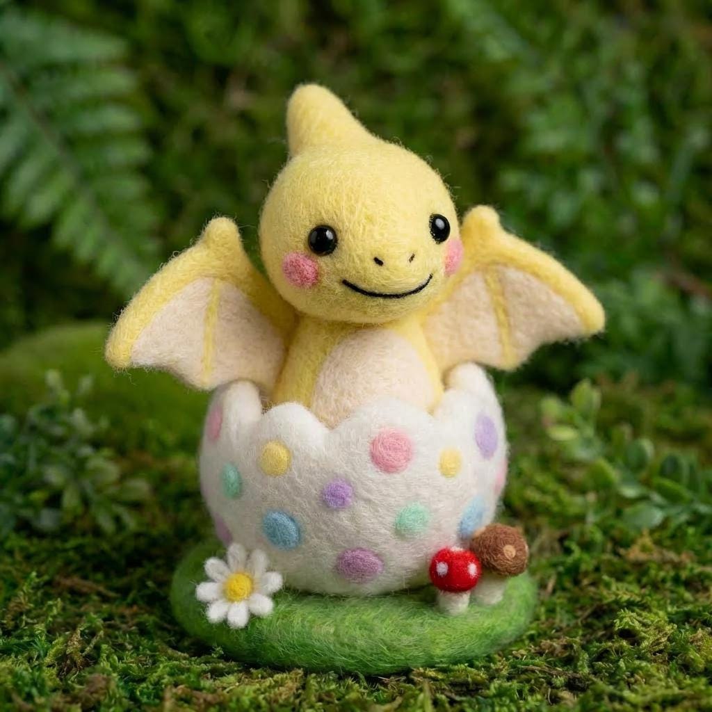 Dinosaur Easter Egg Collection | Felted Wool Keepsake | Baby First Easter |  Nursery Decor 2026