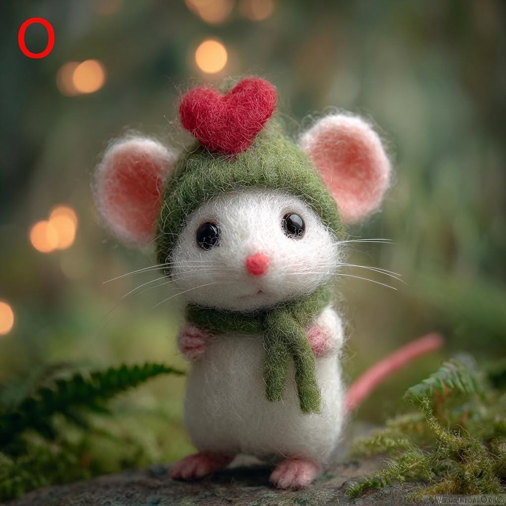 Needle felted mouse figurine by wwwilovefelt, handmade wool woodland sculpture, perfect for cottagecore decor or gift for mom.