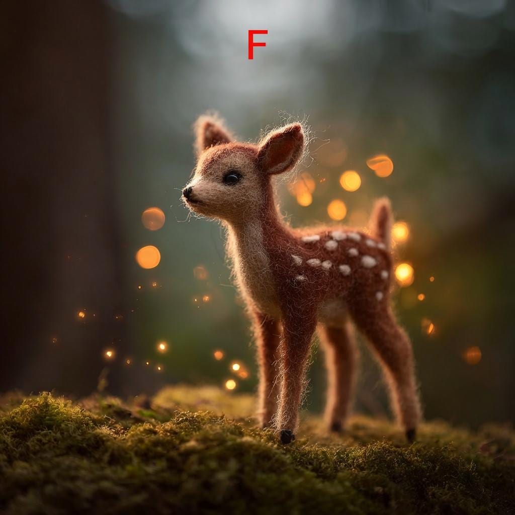 Needle felted deer figurine by wwwilovefelt, handmade wool sculpture for woodland home decor or gift.