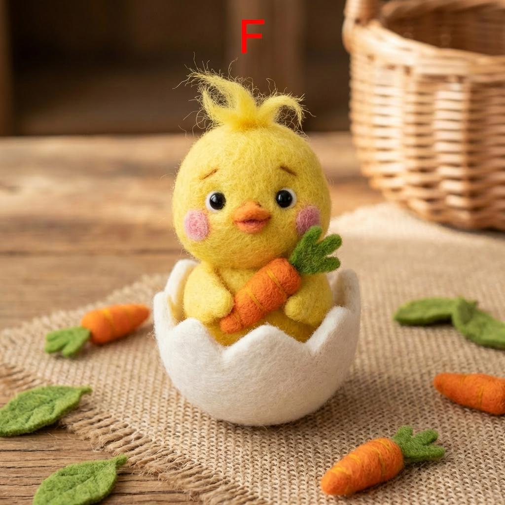 Easter Spring Gift Needle Felt Chick Figurine, Handmade Wool Farm Animal Decor