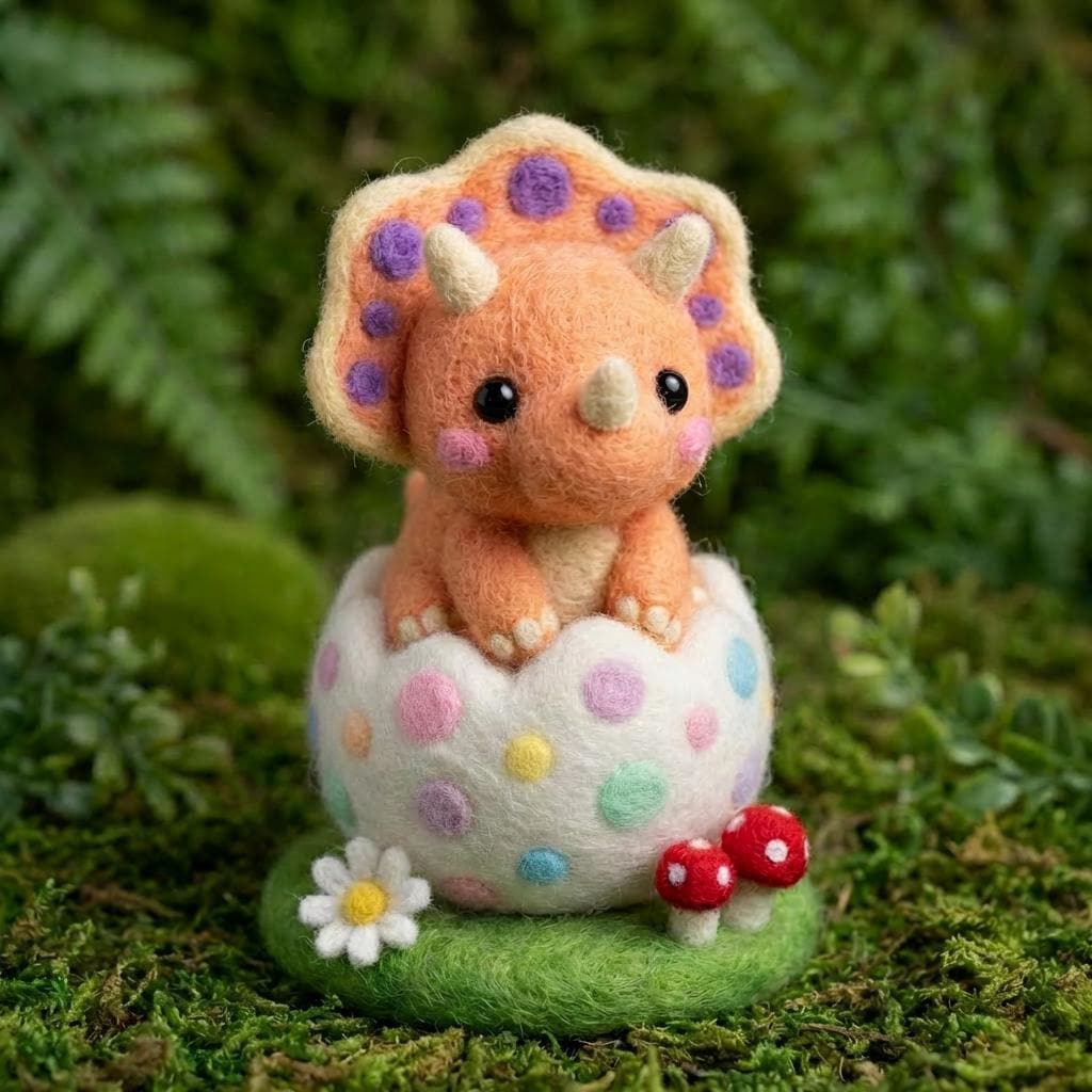 Dinosaur Easter Egg Collection | Felted Wool Keepsake | Baby First Easter |  Nursery Decor 2026