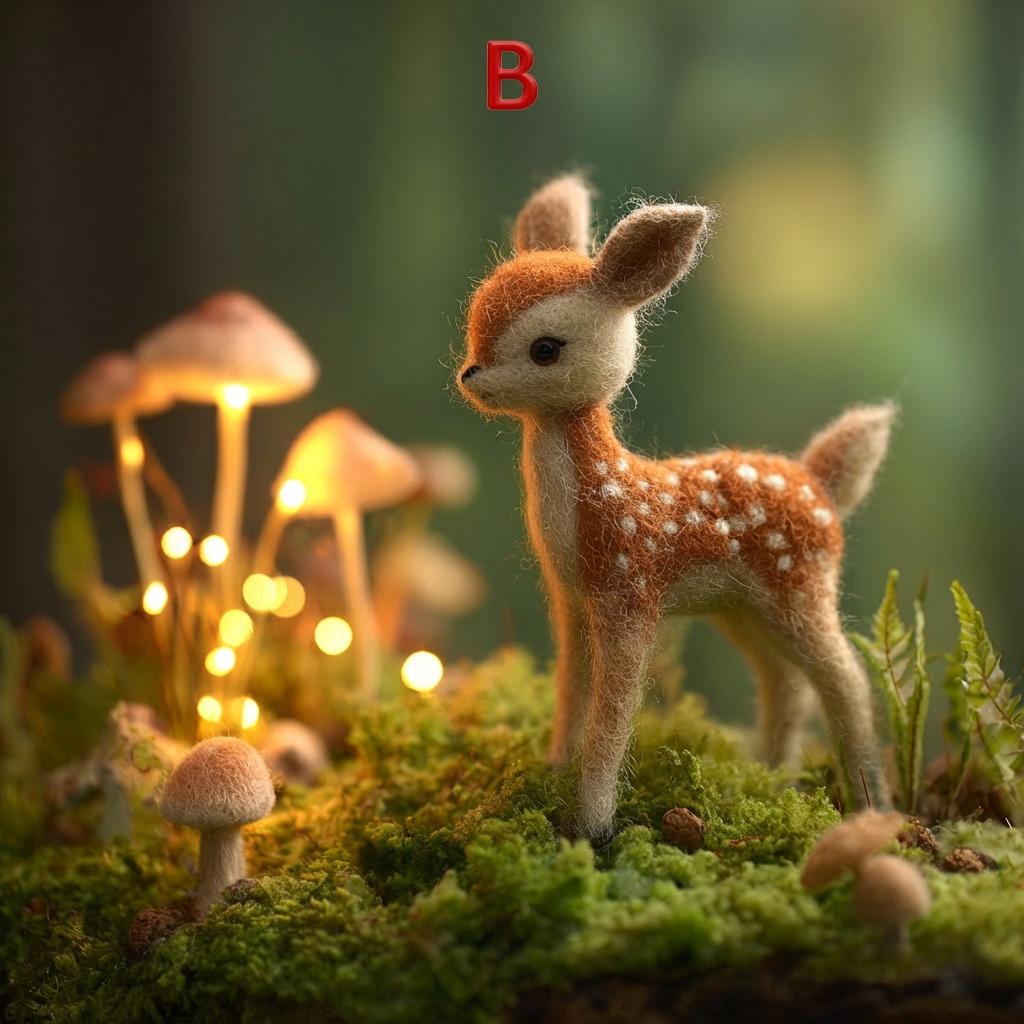 Handmade needle felted deer figurine by wwwilovefelt, wool sculpture woodland home decor gift, detailed natural wildlife design