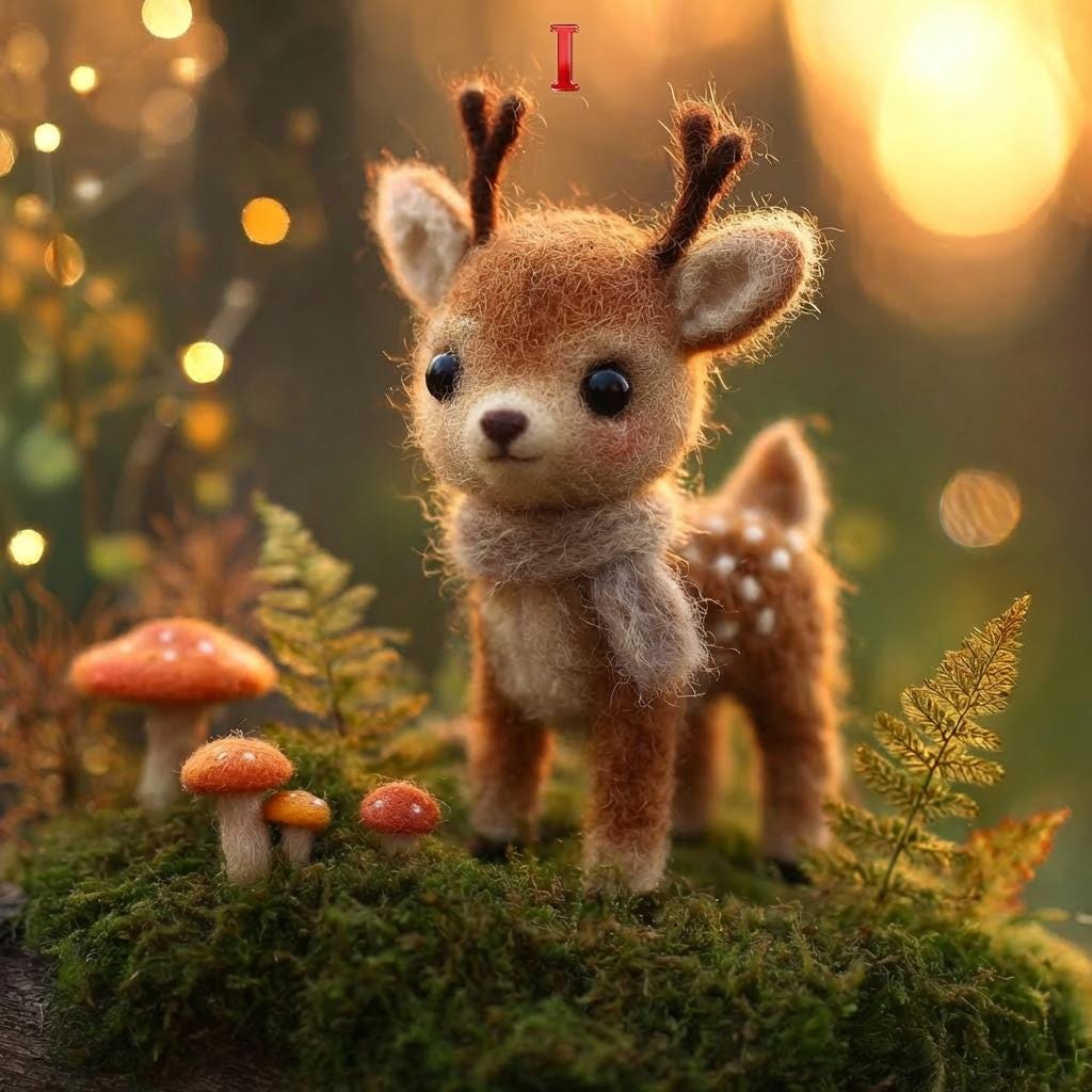 Handmade wool needle felted deer figurine, woodland home decor sculpture, natural gift by wwwilovefelt