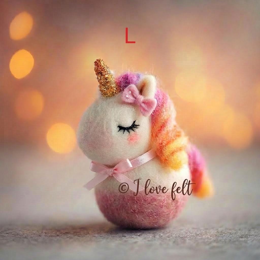 Needle felted unicorn Easter egg figurine by wwwilovefelt, soft wool Easter decor, spring gift, collectible needle felted design.