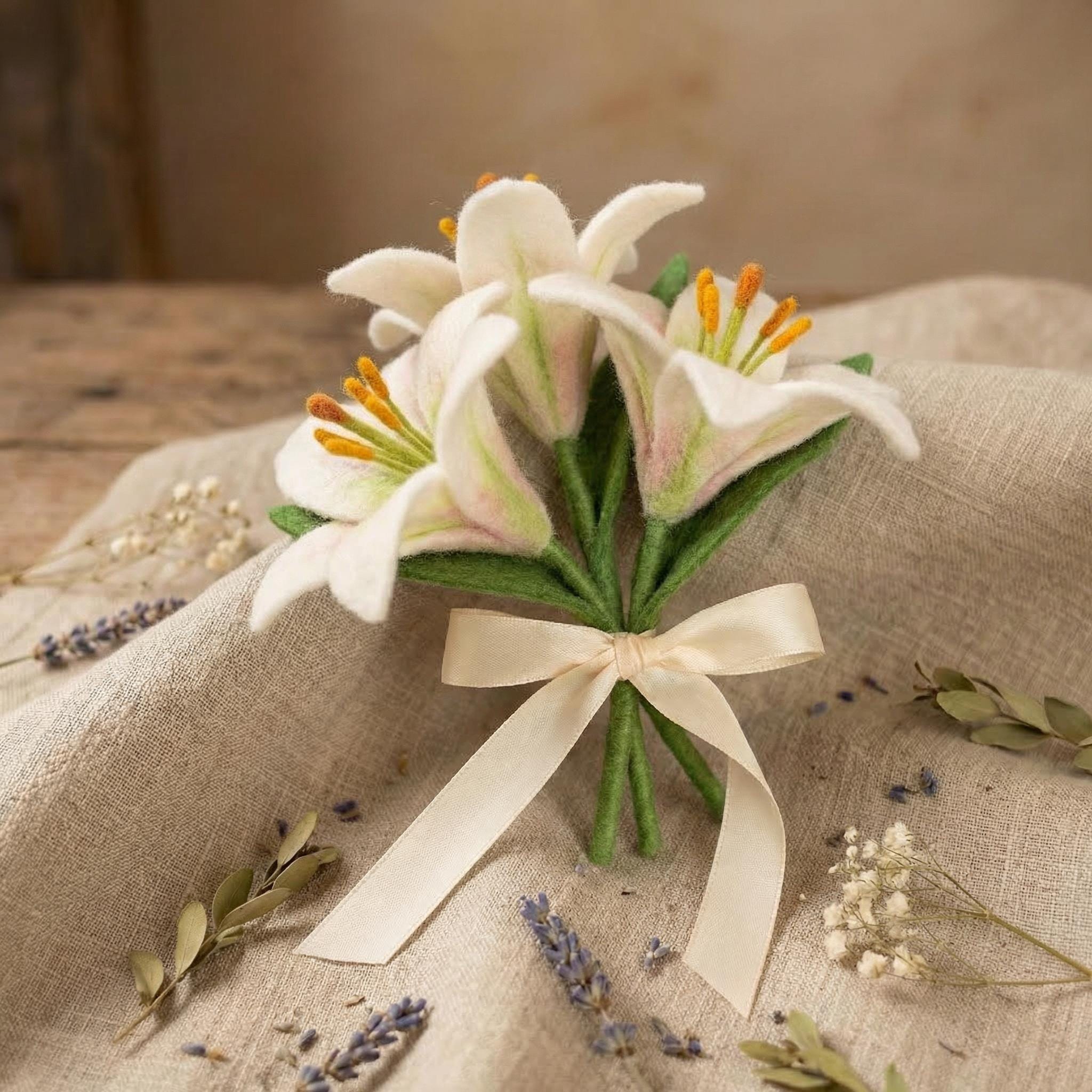 Colorful handmade felt flower bouquet by wwwilovefelt, featuring needle felted wool flowers, perfect as a Mother's Day gift for mom.
