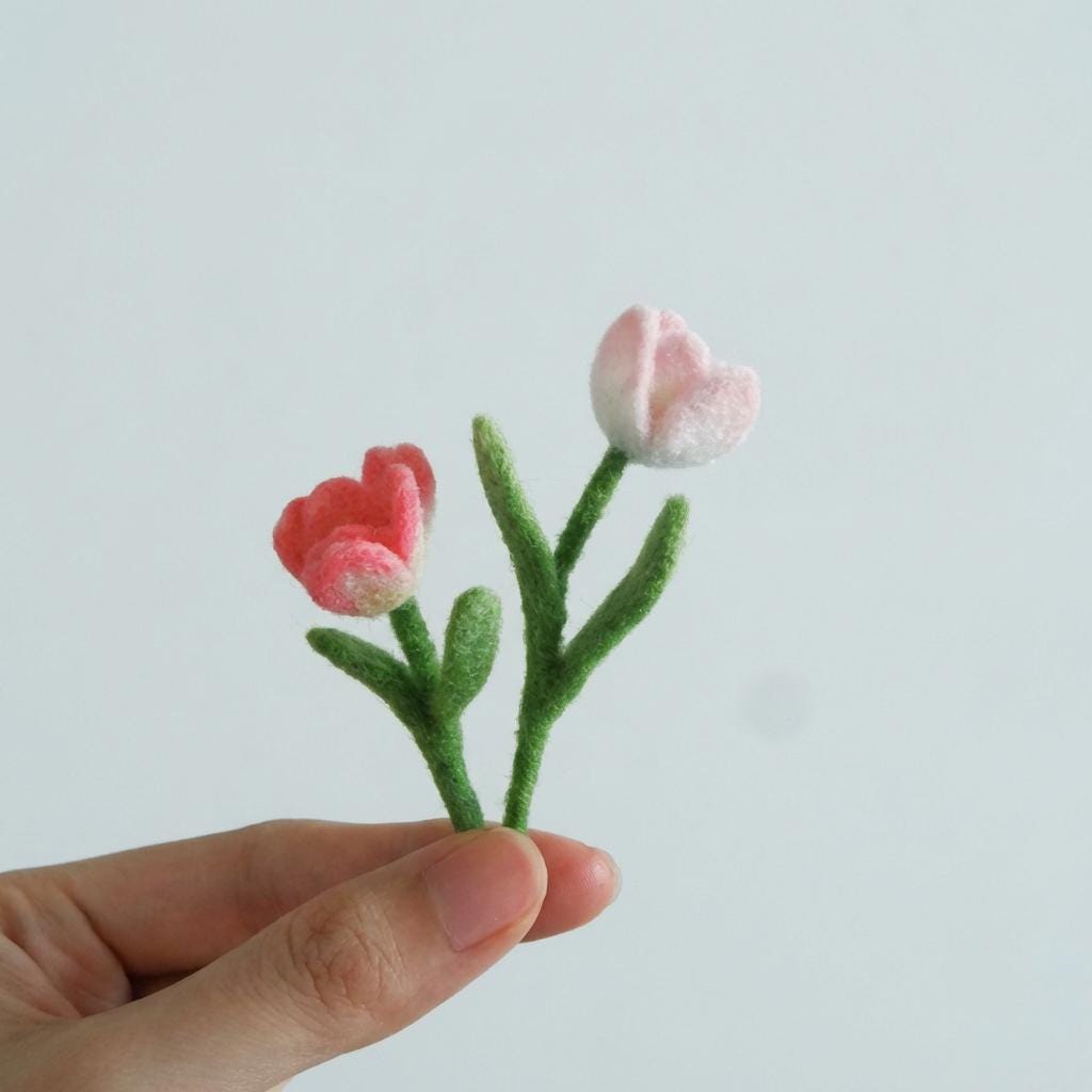 Handmade felt flower bouquet by wwwilovefelt featuring colorful needle felted wool flowers, perfect as a Mother's Day gift.