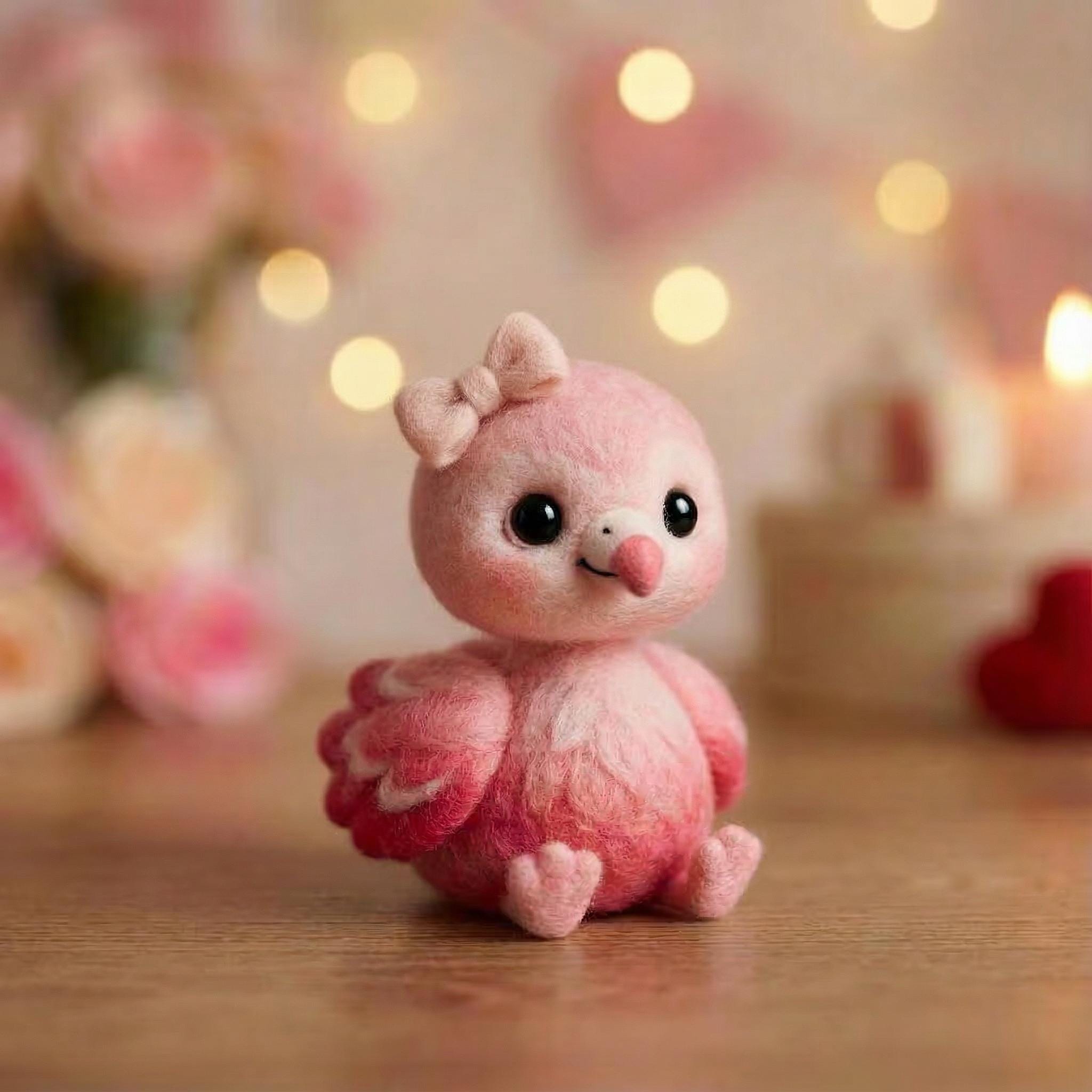 Needle felted animal figurines set by wwwilovefelt, wool mini sculptures for decorative display or birthday gift for her.