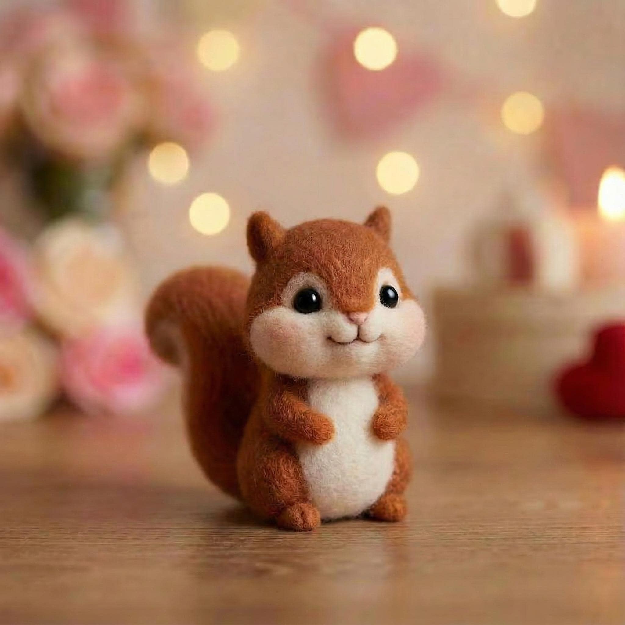 Needle felted animal figurines set by wwwilovefelt, wool mini sculptures perfect for gifts or home decor.