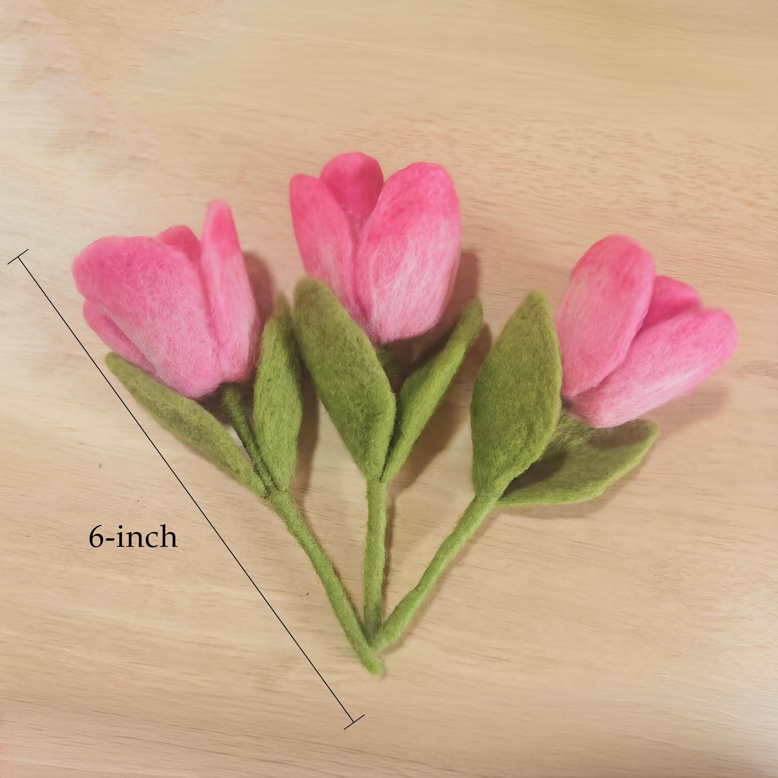 Needle felted flower bouquet by wwwilovefelt, handcrafted wool flowers perfect for Mother's Day gift or decorative display.
