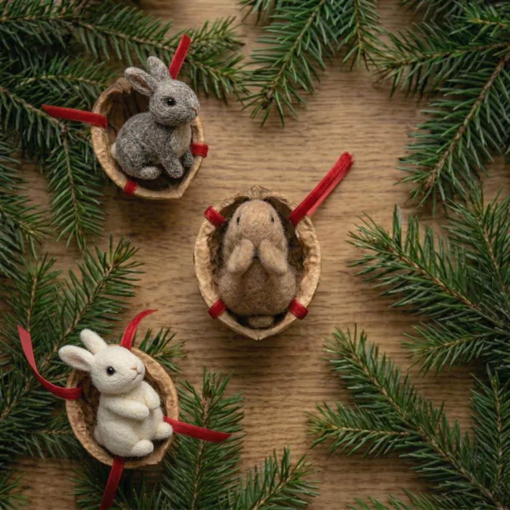 Lucky Bunny Needle Felted Rabbit â€?Handmade Wool Felt Animal, Lucky Charm Gift, Spring Decor