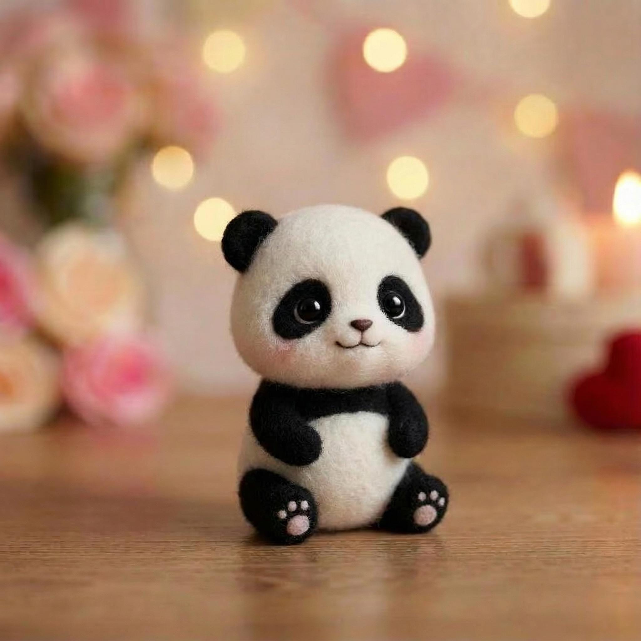Needle felted animal figurines set by wwwilovefelt featuring small wool sculptures perfect for gift-giving or home decor.