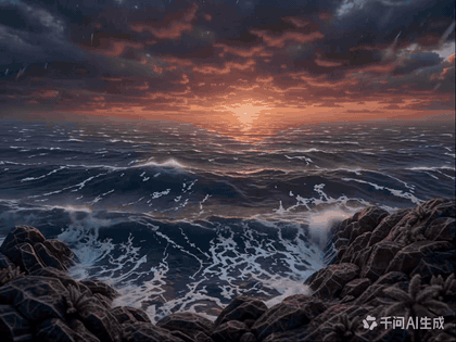 Animated needle felt Moses parting the Red Sea scene with wool figures