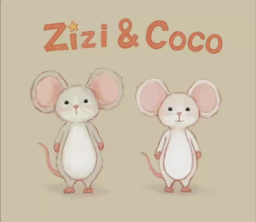 Design Felted Mouse Christmas- Zizi & Coco